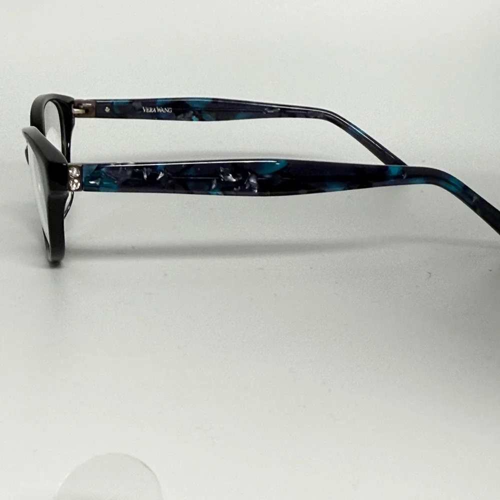 Vera‎ Wang VA11 BK Black Teal Tortoise Cat Eye Eyeglasses Frames 55-14-145